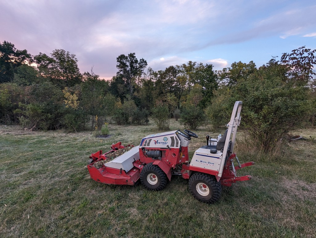 Brush Hogging field in Wooster Ohio